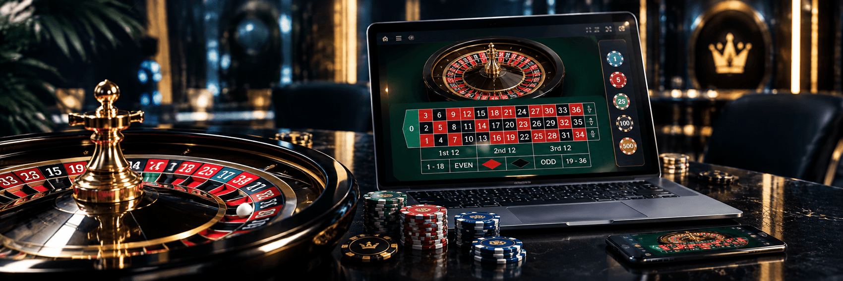 Mesa de ruleta europea virtual en modo práctica