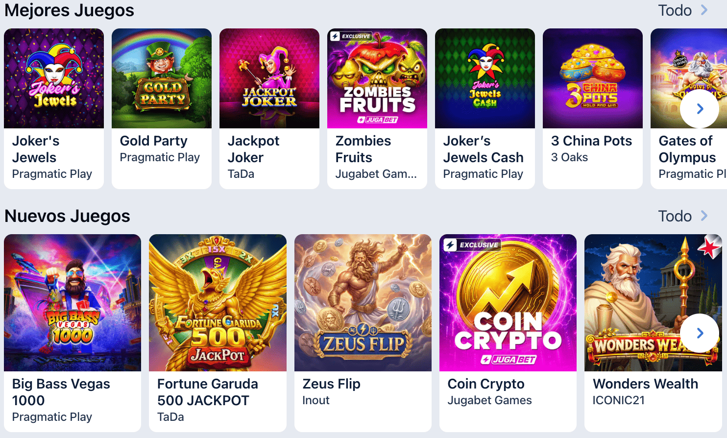 Lobby del casino en vivo con mesas de ruleta, blackjack y game shows