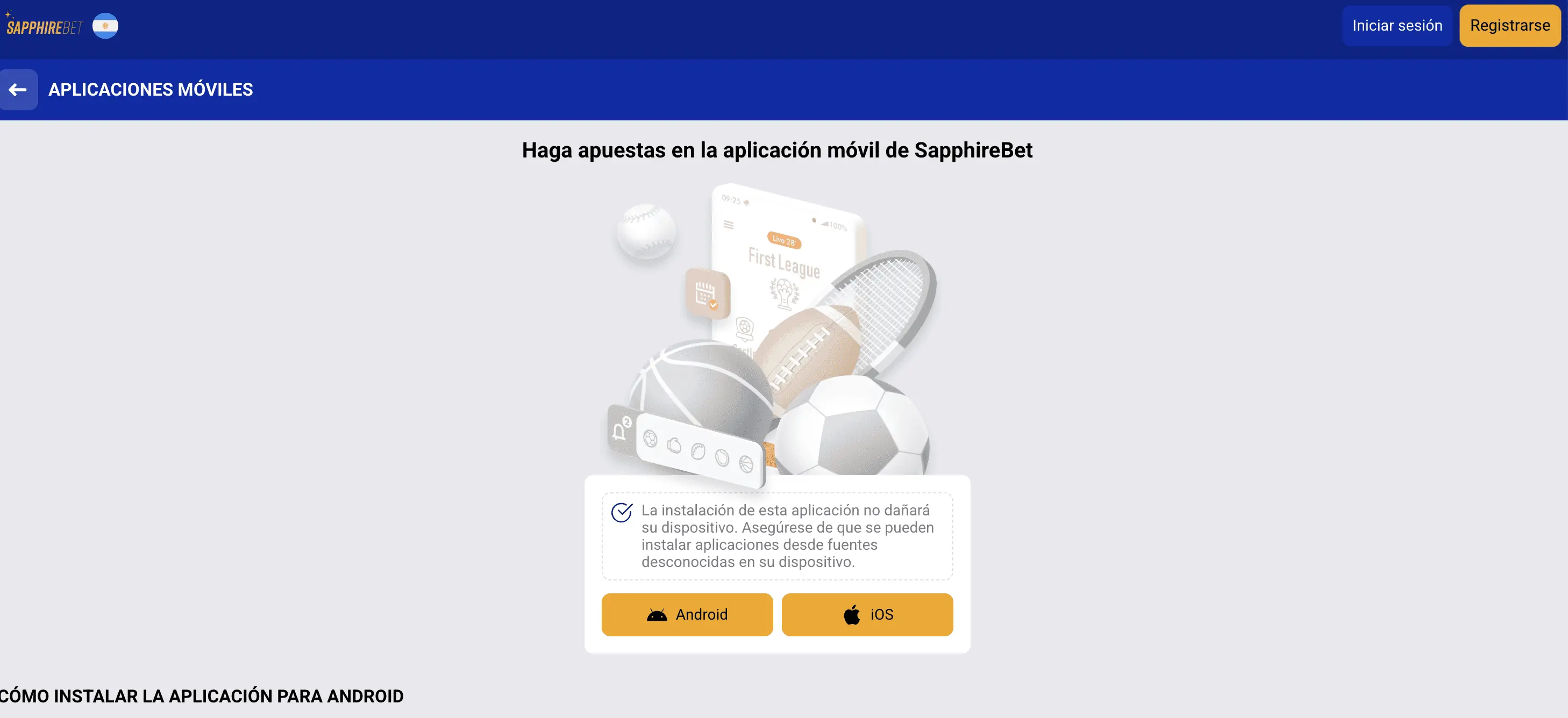 SapphireBet: aplicación móvil del casino online para jugar desde el smartphone